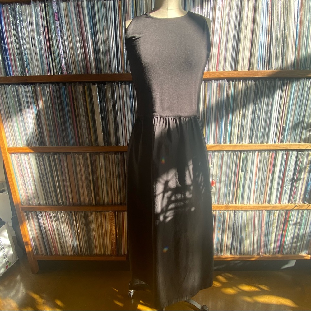 NWOT EVERLANE black sleeveless cotton dress size small